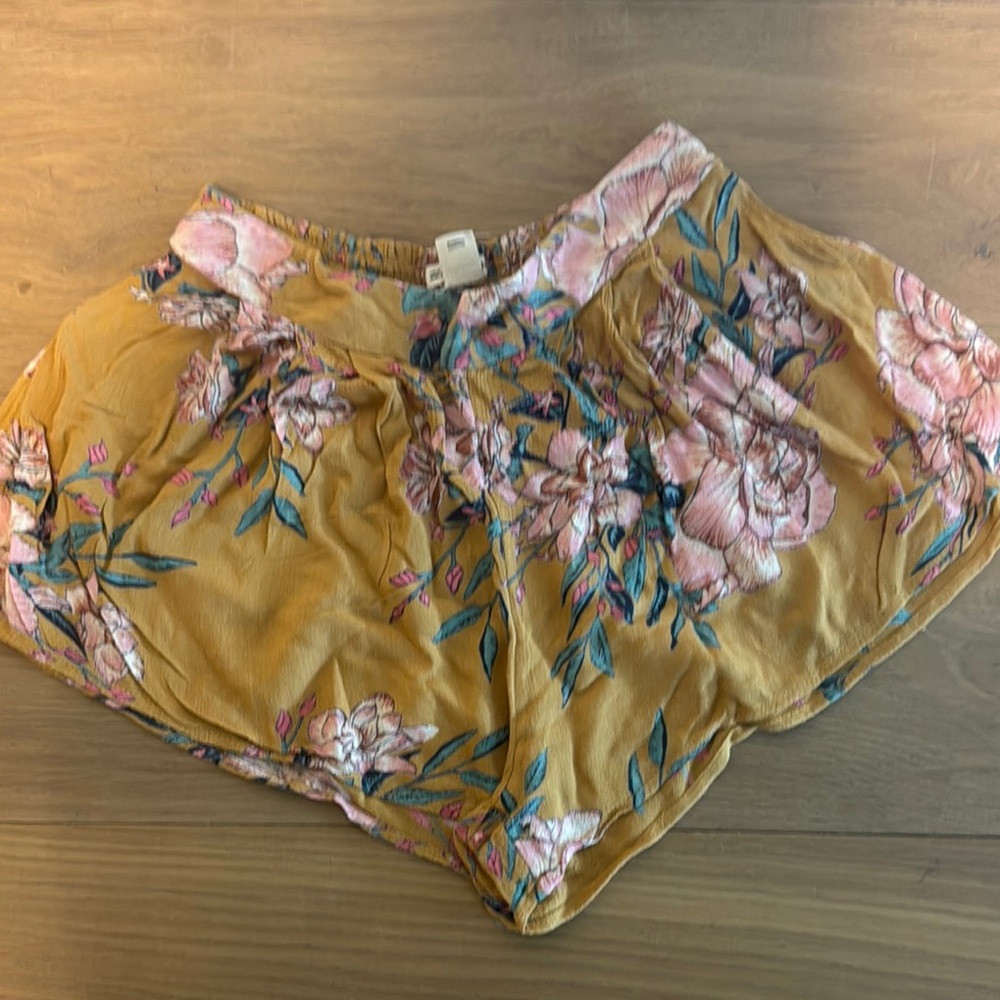 Billabong Mustard Floral Shorts